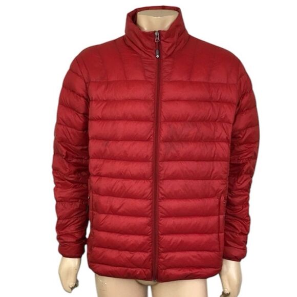 Samsonite Red Duck Down Feather Travel Performance Full Zip Jacket Size L/XL